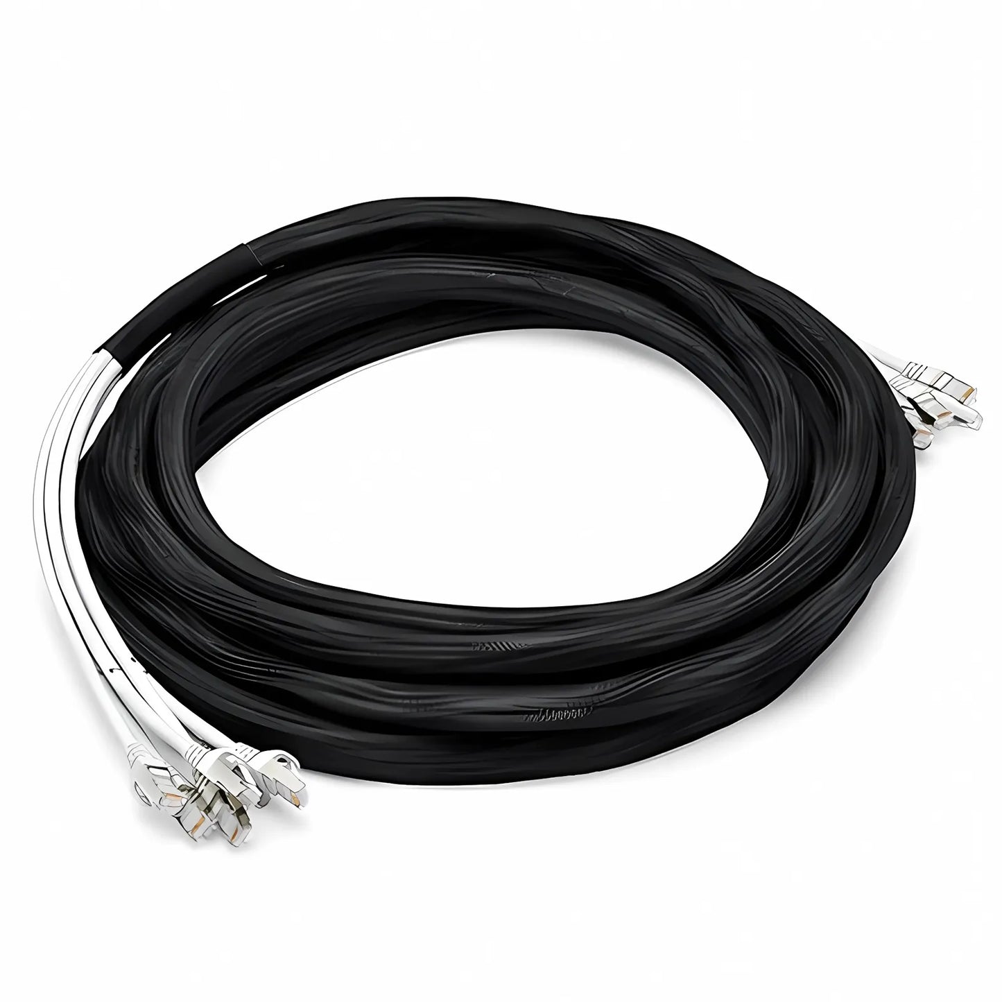 16ft (4.9m) 6 Plug to 6 Plug Cat6a Shielded (S/FTP) PVC CMR Pre-Terminated Copper Trunk Cable