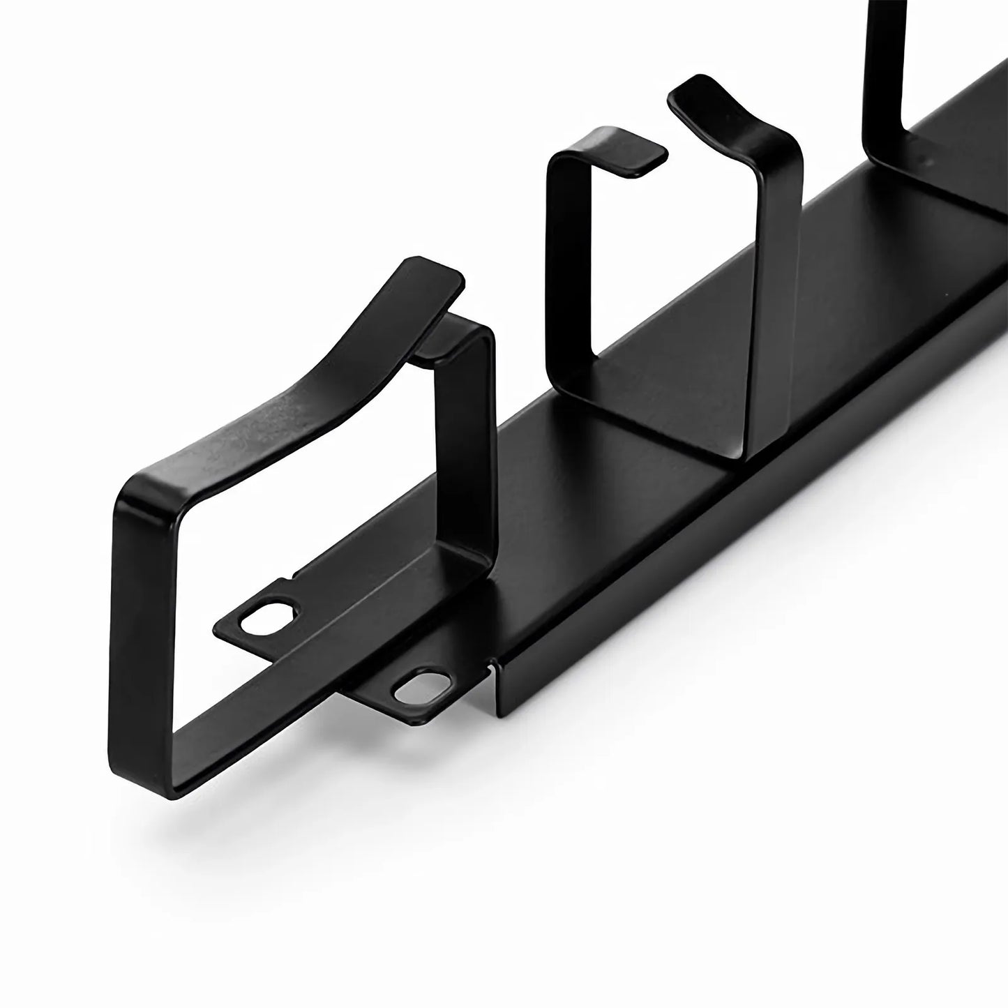 Horizontal Single Sided Manager, 1RU, D-Rings & Side Rings, 3.46 in. Depth