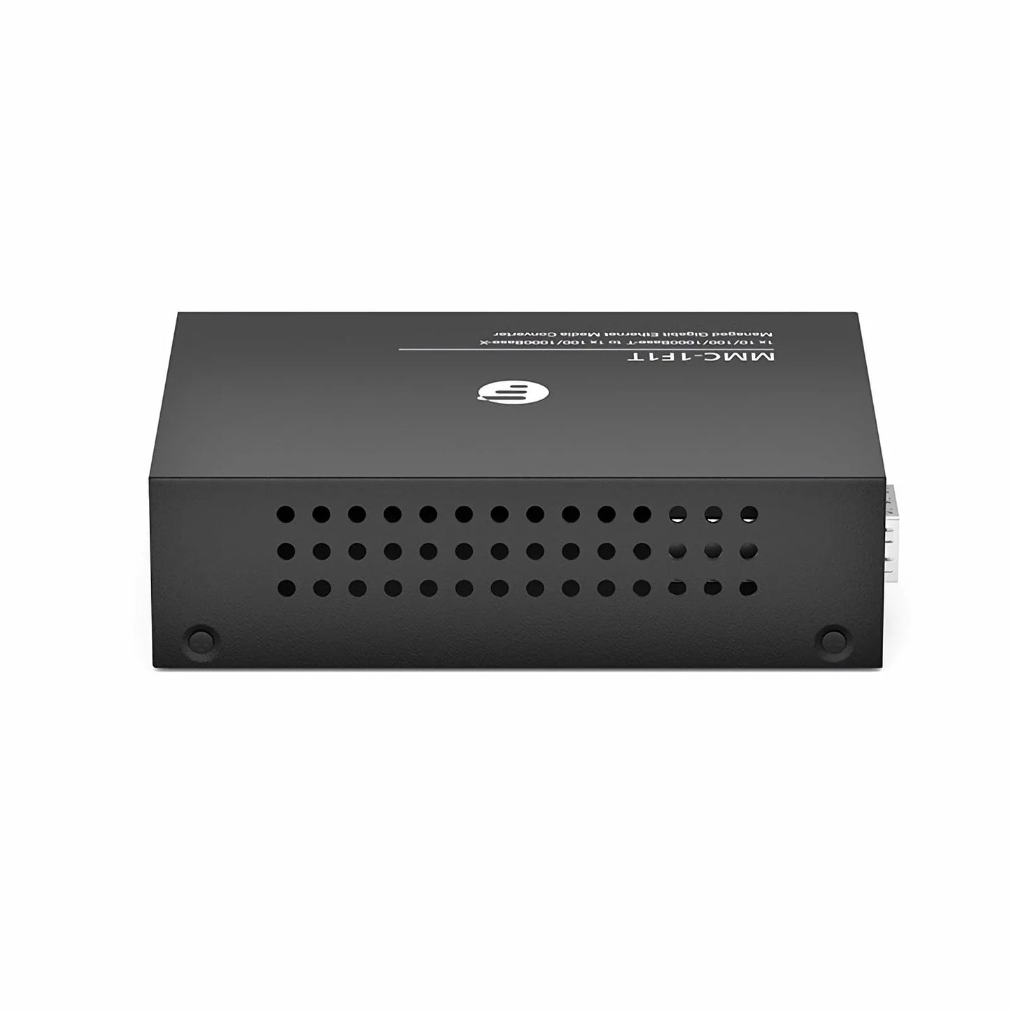 Managed 1x 10/100/1000Base-T RJ45 to 1x 100/1000Base-X SFP Gigabit Ethernet Media Converter, American Plug Standard