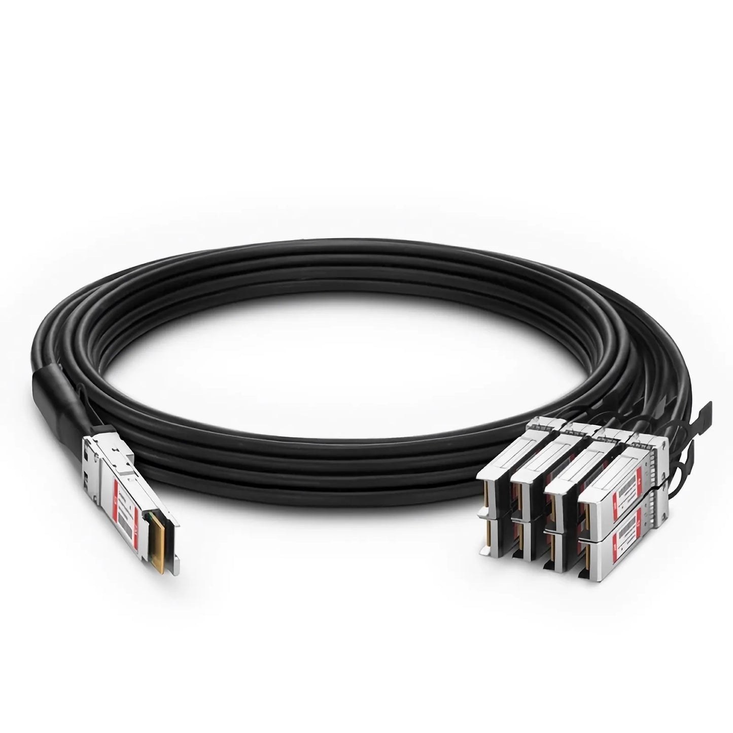 0.5m (2ft) Arista Networks CAB-D-8S-400G-0.5M Compatible 400G QSFP-DD 8 x 50G PAM4 to 8 x 50G SFP56 50G PAM4 Passive Direct Attach Copper Breakout Cable
