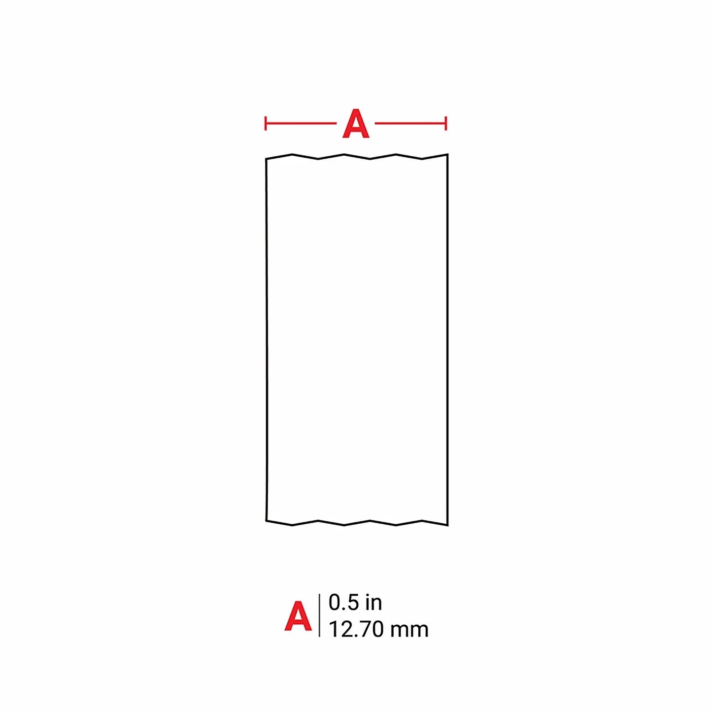0.5in.W x 192in.L Collapse Nylon Labels with Ribbon for M210 and M211 Printers, Black on White