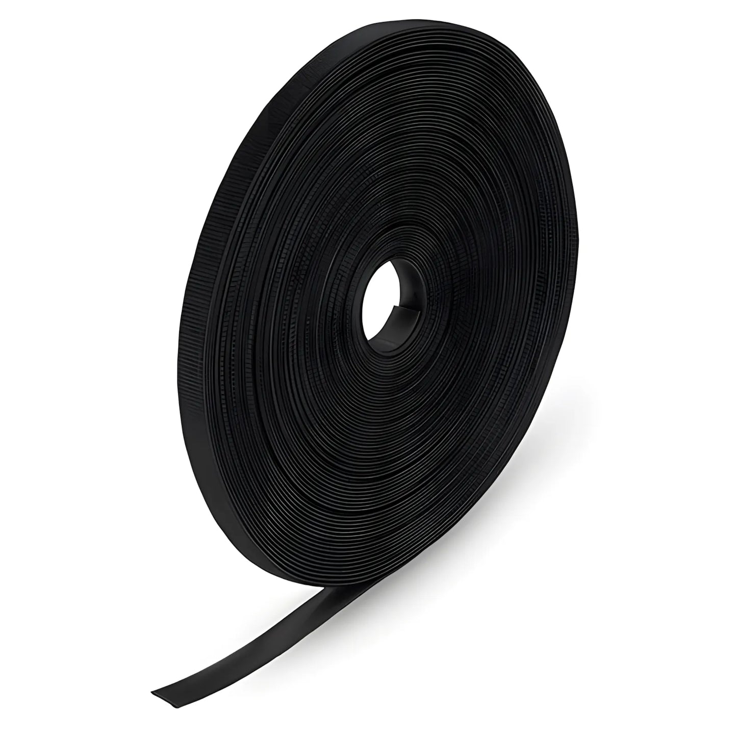 25m/Roll 1000in.L x 0.48in.W Hook and Loop Reusable Cable Ties-Black