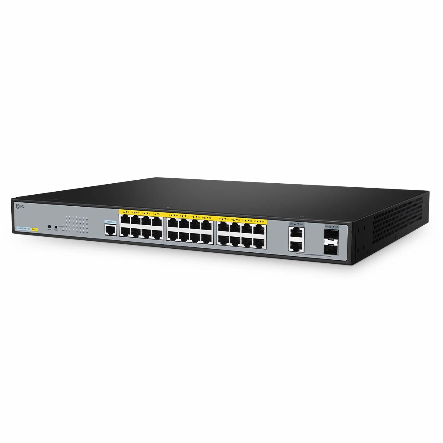 S3250-24TF-U, 24-Port Gigabit Ethernet L2 PoE++ Switch，24 x PoE+ Ports @370W，with 2 x 1Gb Combo Uplinks