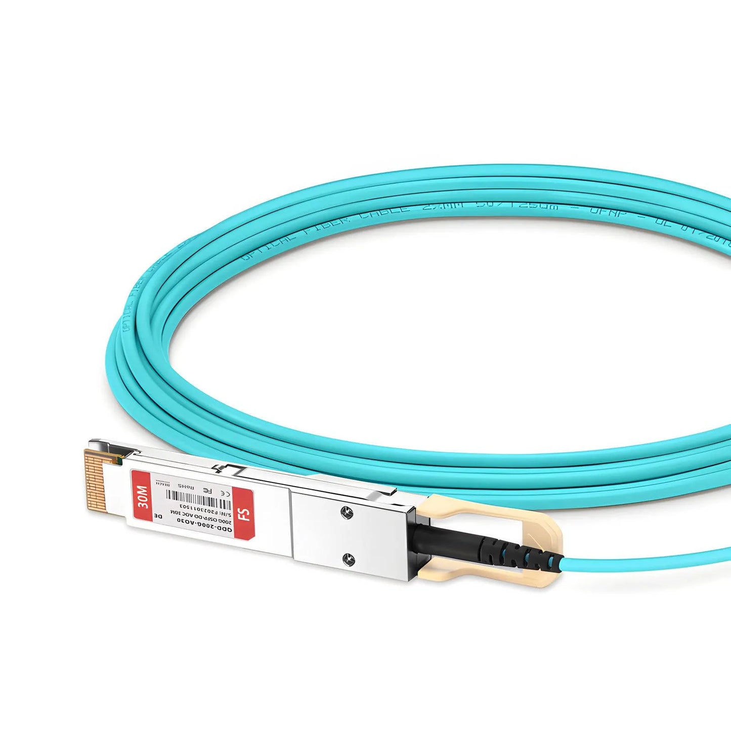 30m (98ft) Dell Compatible 200G QSFP-DD 8 x 25G NRZ Active Optical Cable