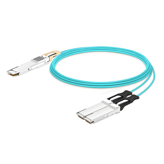 25m (82ft) Generic Compatible 200G QSFP-DD 8 x 25G NRZ to 2 x 100G QSFP28 4 x 25G NRZ Active Optical Breakout Cable