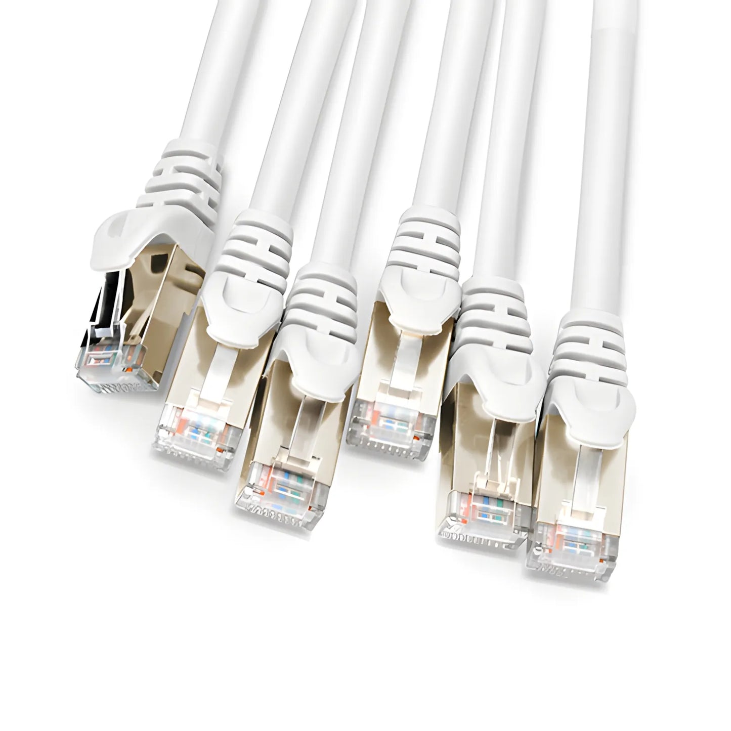 10ft (3m) 6 Plug to 6 Plug Cat6a Shielded (S/FTP) PVC CMR Pre-Terminated Copper Trunk Cable