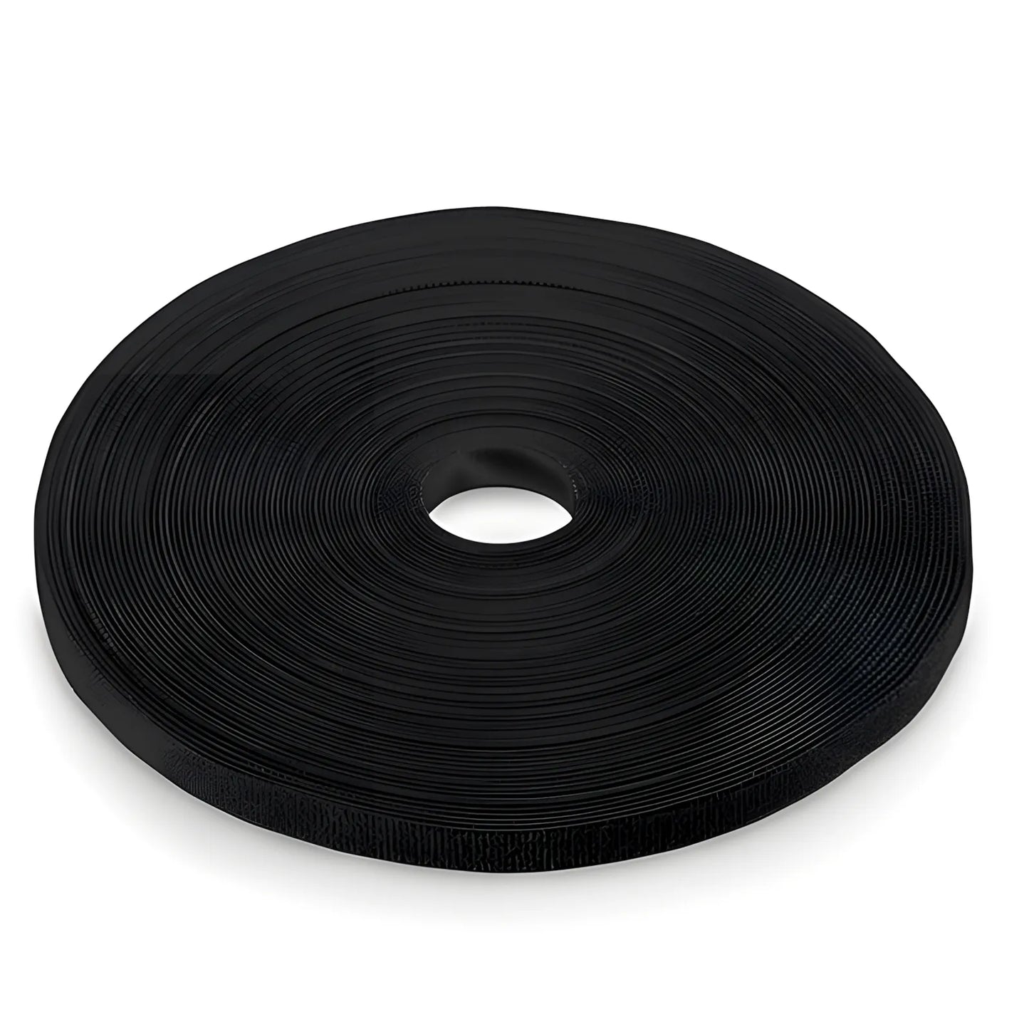 25m/Roll 1000in.L x 0.48in.W Hook and Loop Reusable Cable Ties-Black