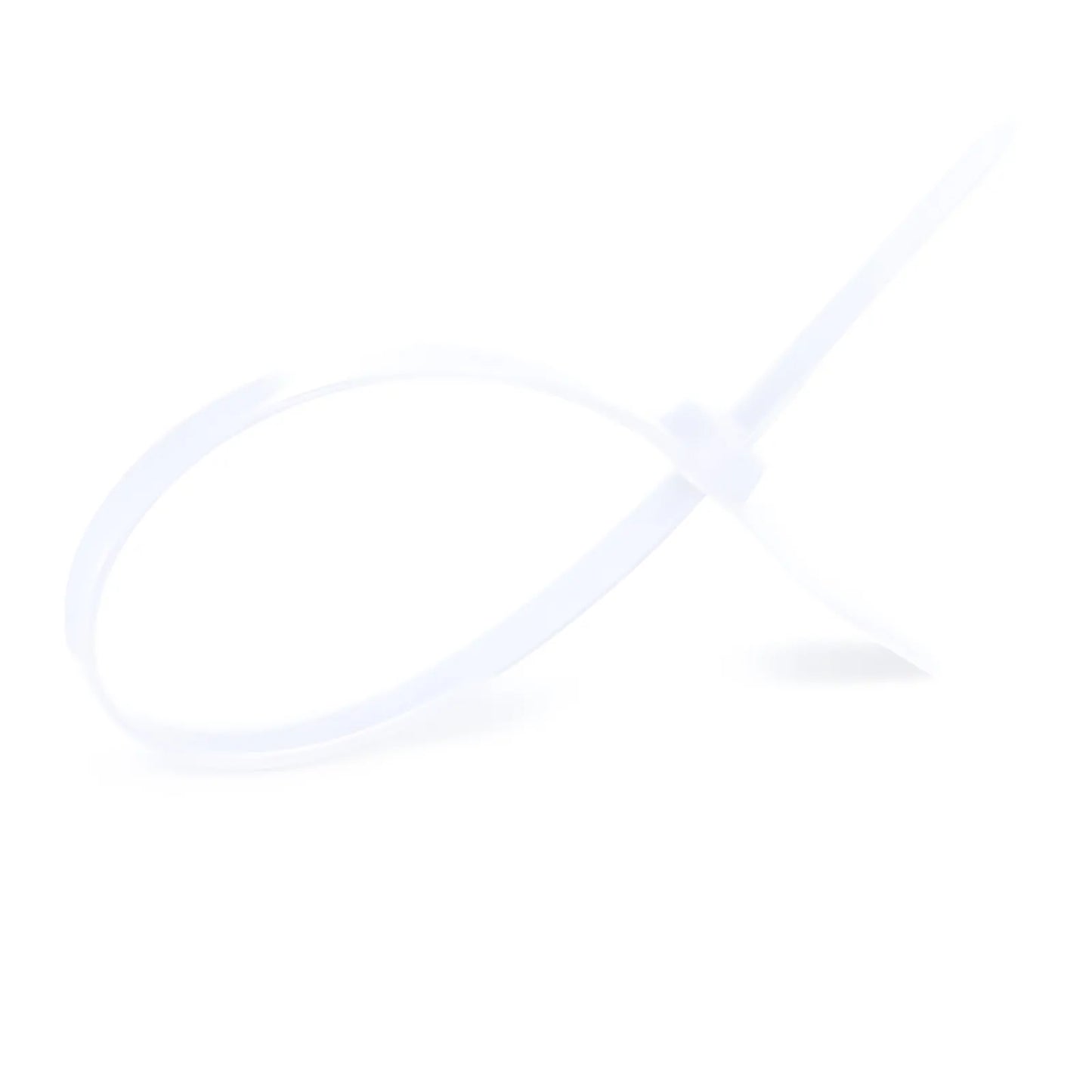 100-Pack 6in.L x 0.15in.W ID Marker Nylon Cable Ties-Outside Flag-White