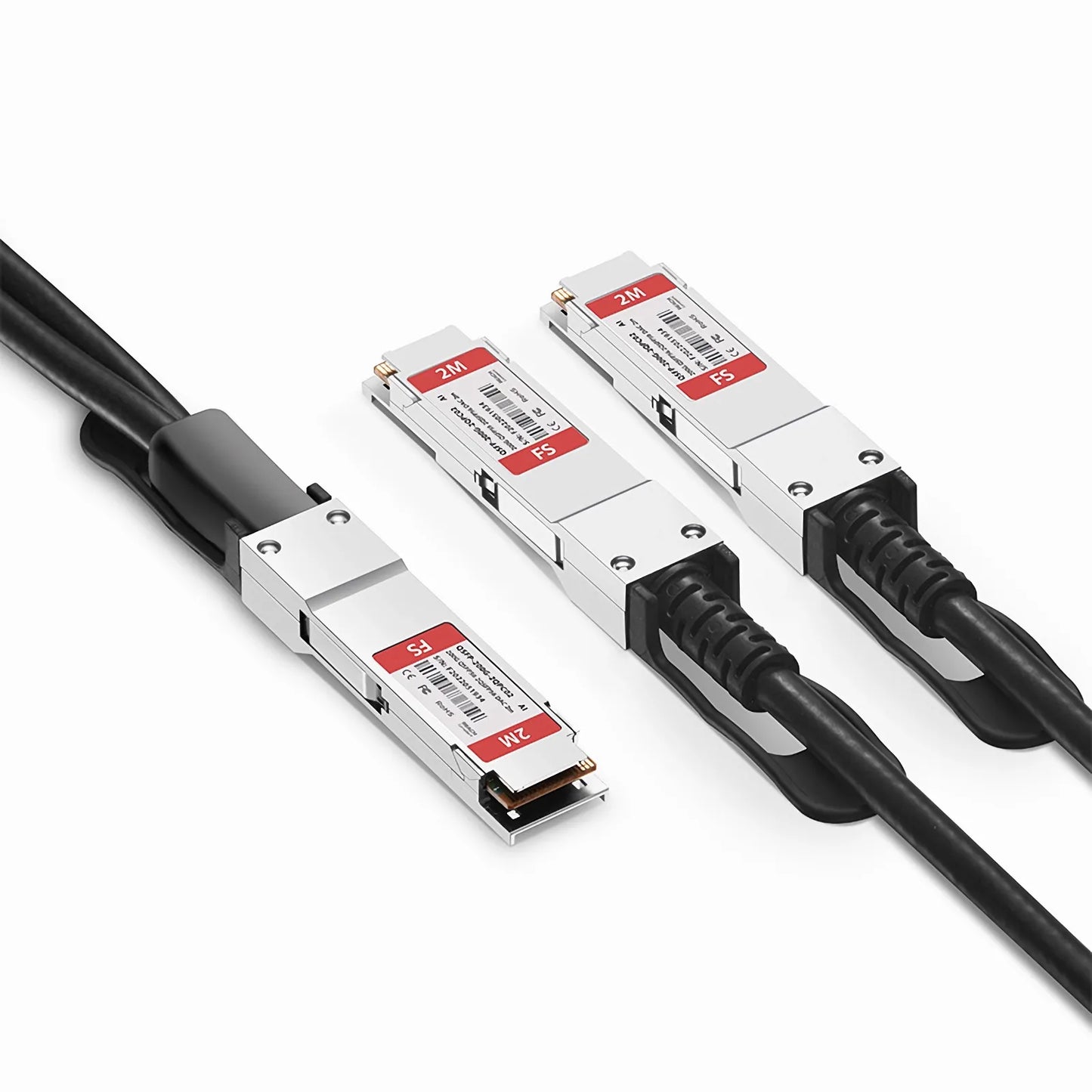 2m (7ft) Arista Networks Compatible 200G QSFP56 4 x 50G PAM4 to 2 x 100G QSFP56 2 x 50G PAM4 Passive Direct Attach Copper Breakout Cable