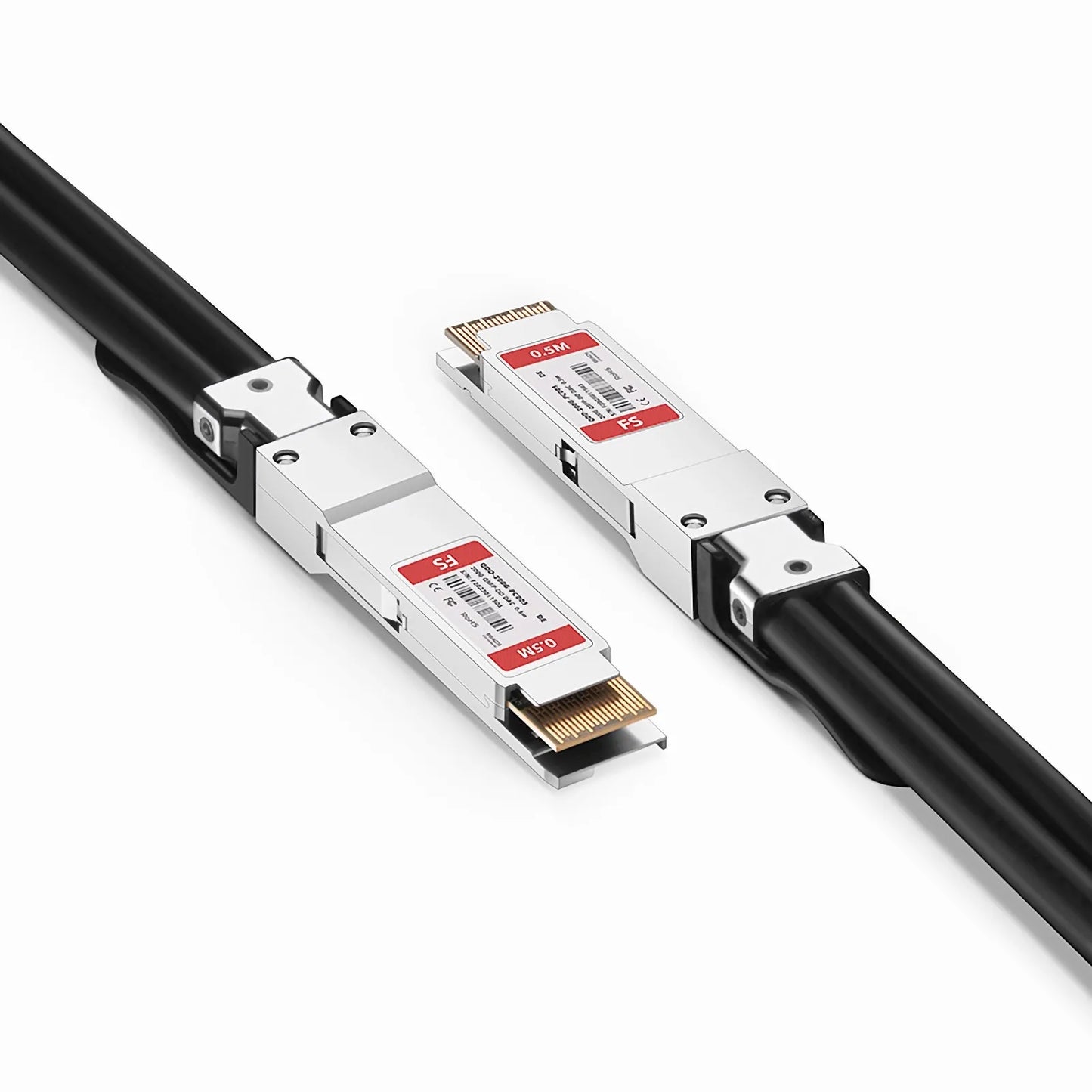 0.5m (2ft) Dell 470-ADFD Compatible 200G QSFP-DD 8 x 25G NRZ Passive Direct Attach Copper Twinax Cable