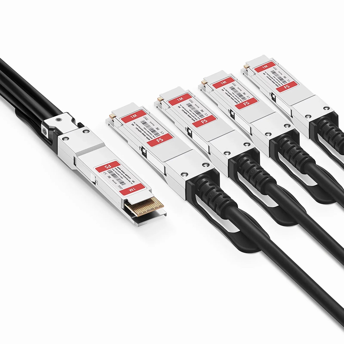 1m (3ft) Generic Compatible 200G QSFP-DD 8 x 25G NRZ to 4 x 50G QSFP28 2 x 25G NRZ Passive Direct Attach Copper Breakout Cable