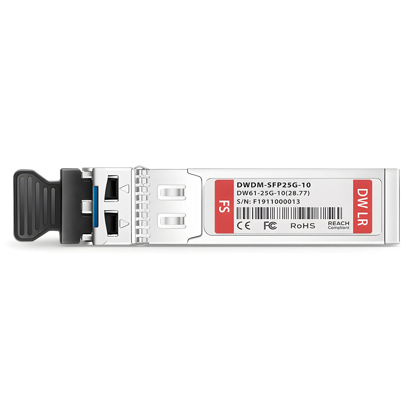 Cisco C61 DWDM-SFP25G-28.77 Compatible SFP28 25G DWDM 1528.77nm 100GHz 10km DOM Duplex LC/UPC SMF Optical Transceiver Module for Transmission
