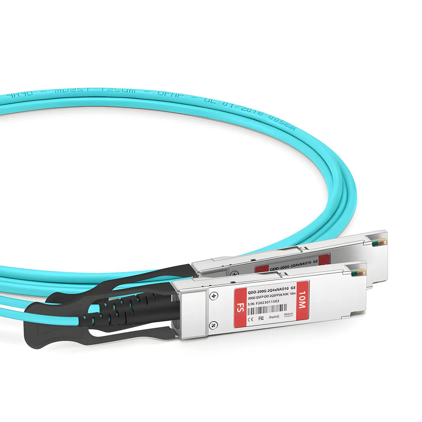 10m (33ft) Generic Compatible 200G QSFP-DD 8 x 25G NRZ to 2 x 100G QSFP28 4 x 25G NRZ Active Optical Breakout Cable