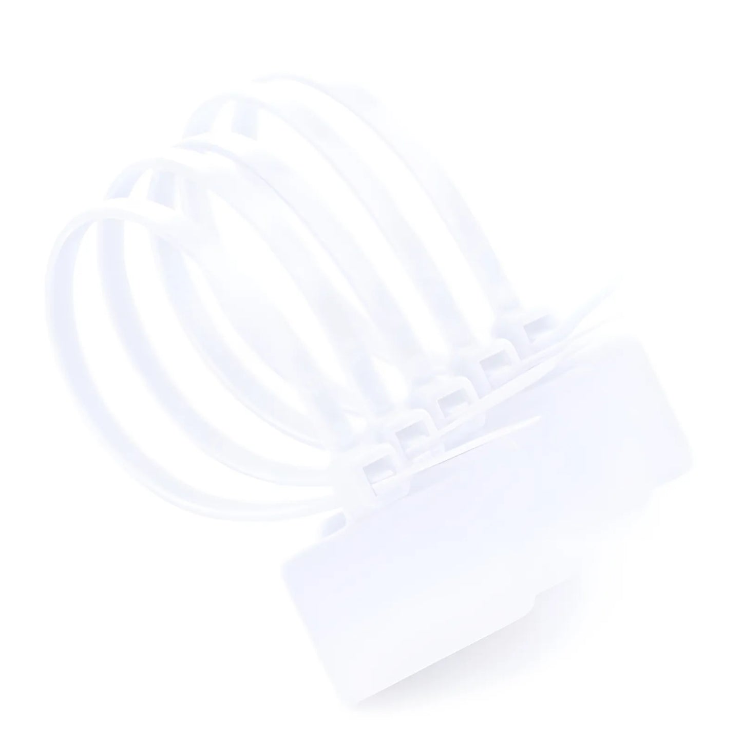 100-Pack 6in.L x 0.15in.W ID Marker Nylon Cable Ties-Outside Flag-White