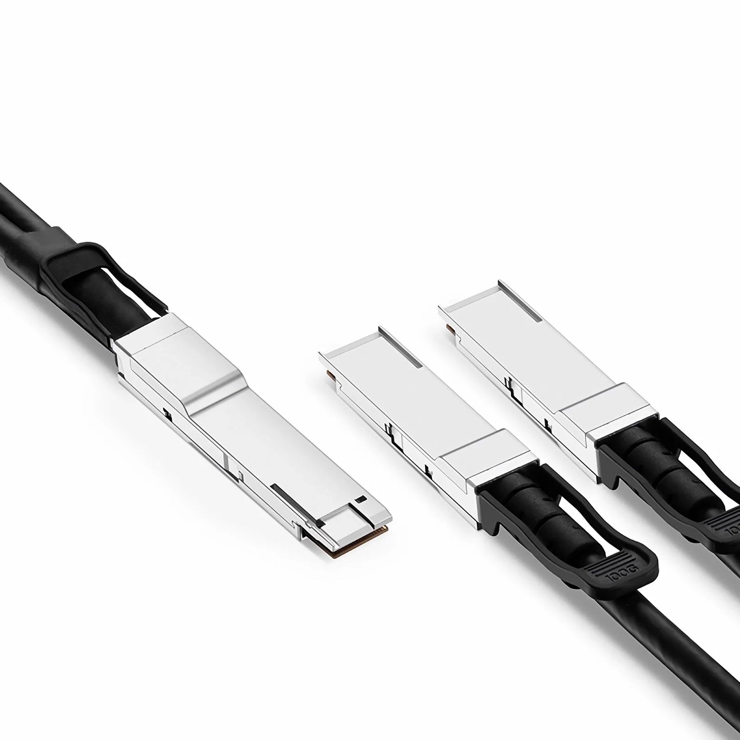 1m (3ft) Arista Compatible 200G QSFP-DD 8 x 25G NRZ to 2 x 100G QSFP28 4 x 25G NRZ Passive Direct Attach Copper Breakout Cable