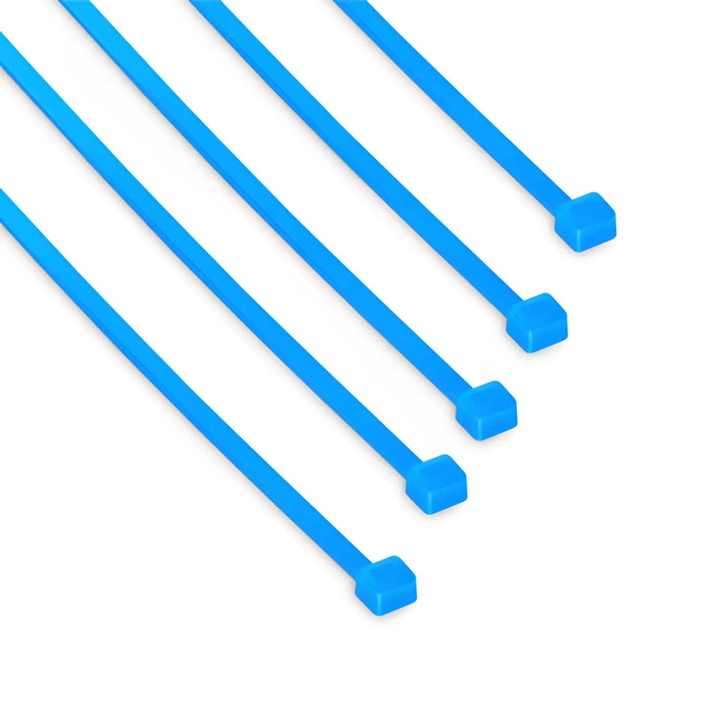 100-Pack 4in.L x 0.1in.W Self-Locking Nylon Cable Ties, Blue