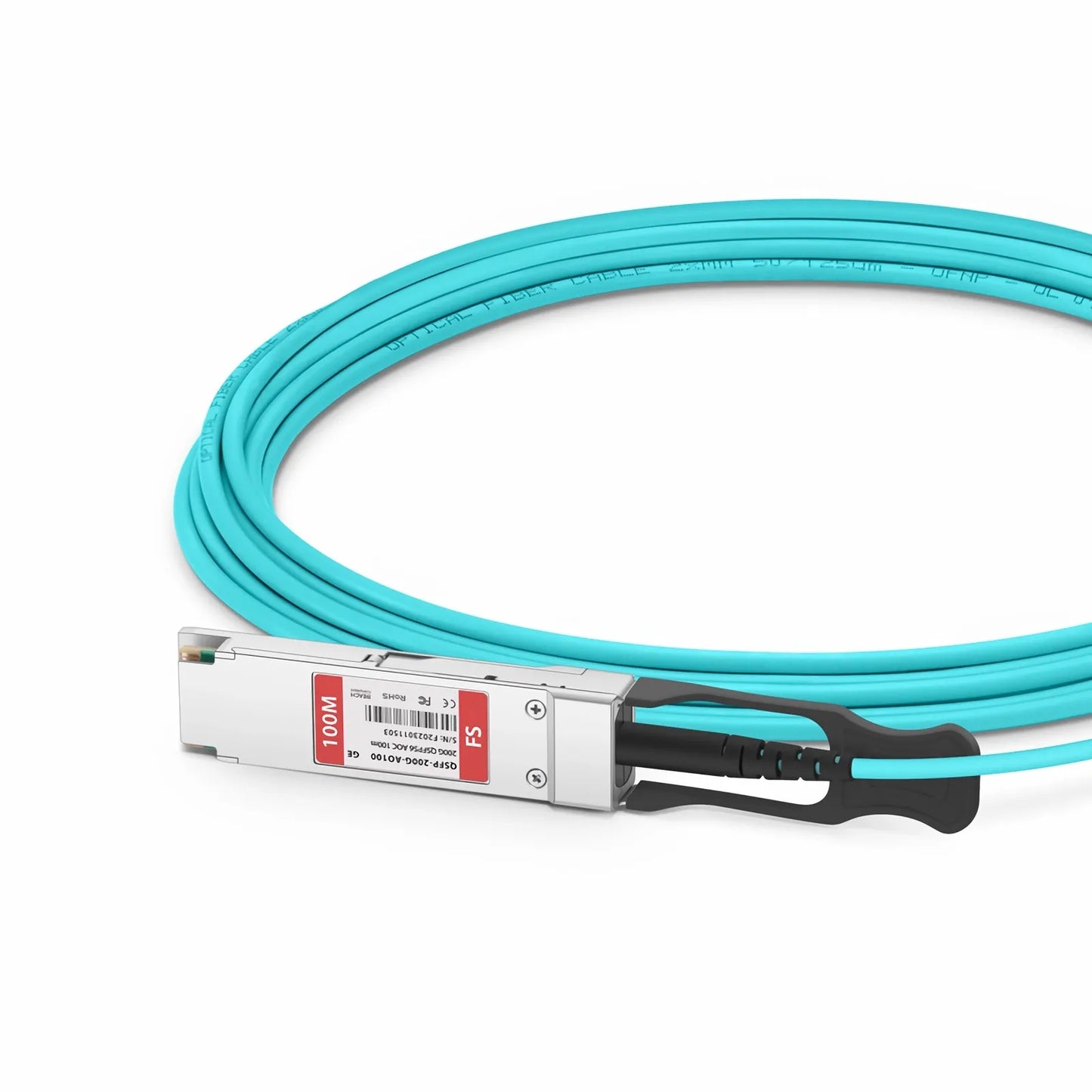 100m (328ft) Generic Compatible 200G QSFP56 4 x 50G PAM4 Active Optical Cable