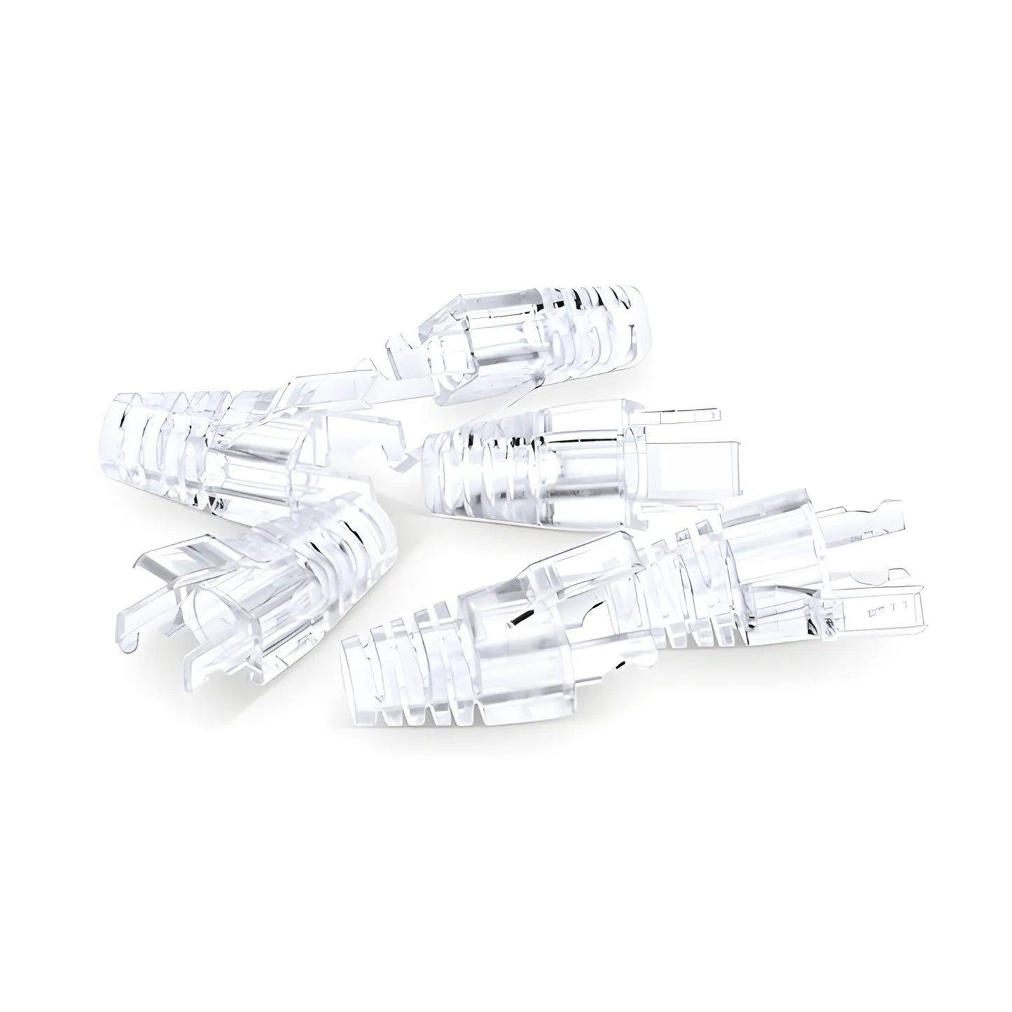 Cat5e RJ45 Strain Relief Boots, 5.8mm OD for Cat5e UTP 24AWG, F/UTP 26AWG Ethernet Network Cable, Transparent, 50PCS/Pack