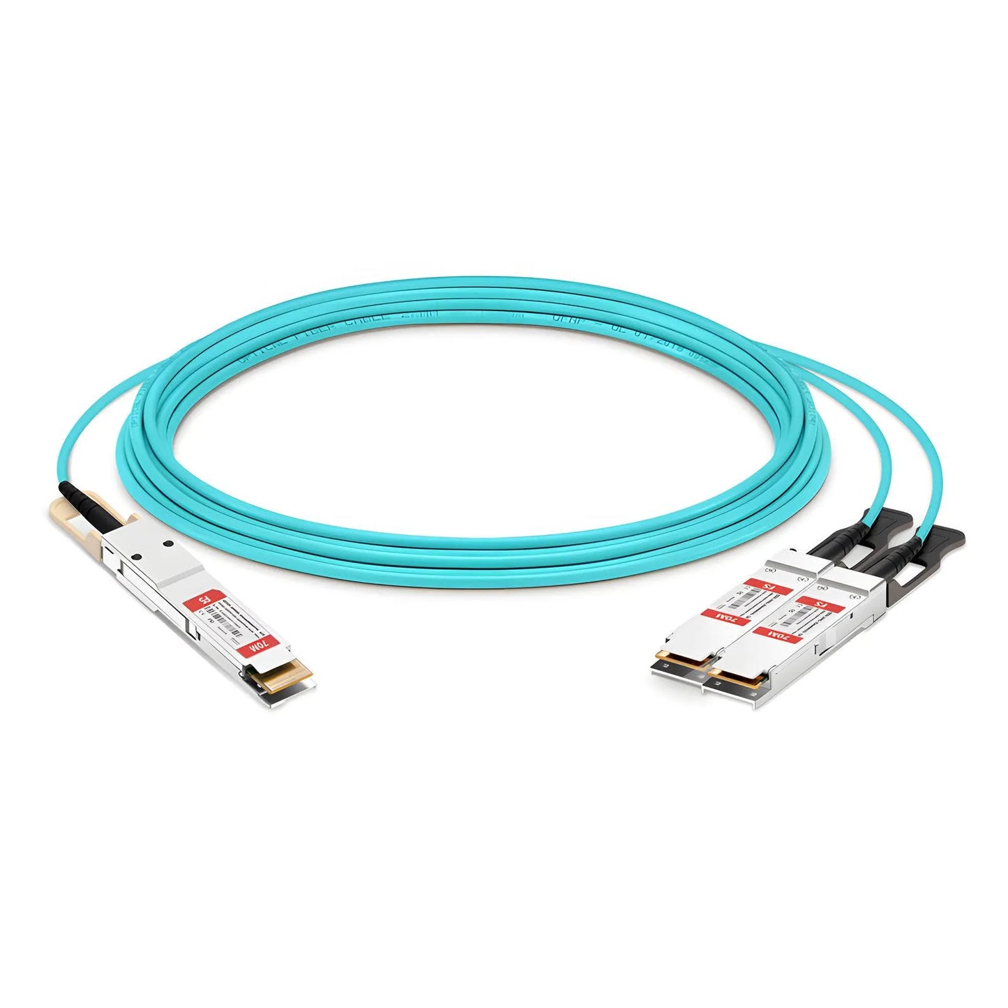 70m (230ft) Generic Compatible 200G QSFP-DD 8 x 25G NRZ to 2 x 100G QSFP28 4 x 25G NRZ Active Optical Breakout Cable
