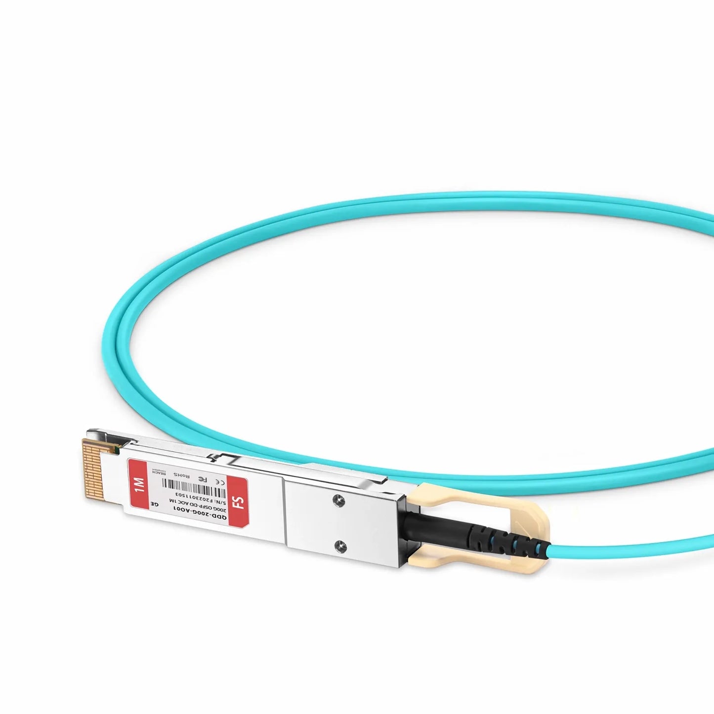 1m (3ft) Generic Compatible 200G QSFP-DD 8 x 25G NRZ Active Optical Cable