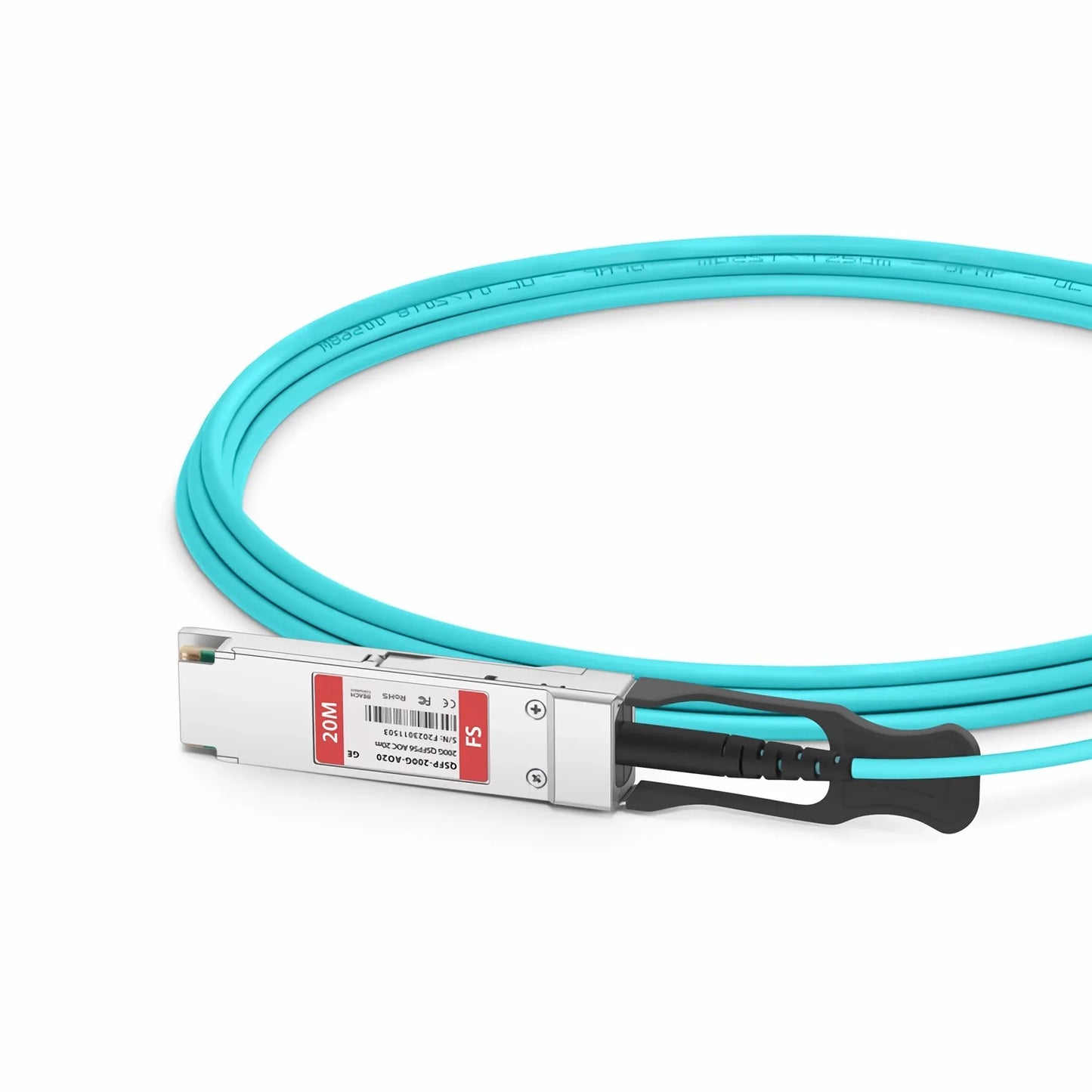 20m (66ft) Generic Compatible 200G QSFP56 4 x 50G PAM4 Active Optical Cable