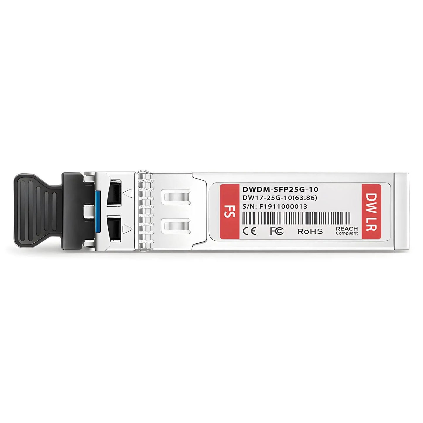 Cisco C17 DWDM-SFP25G-63.86 Compatible SFP28 25G DWDM 1563.86nm 100GHz 10km DOM Duplex LC/UPC SMF Optical Transceiver Module for Transmission