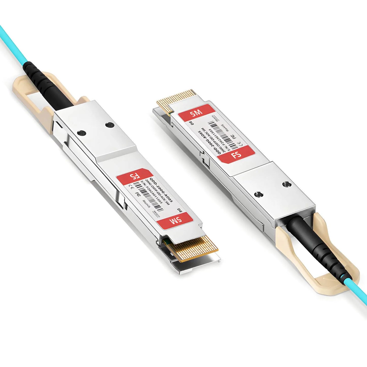 5m (16ft) Dell Compatible 200G QSFP-DD 8 x 25G NRZ Active Optical Cable