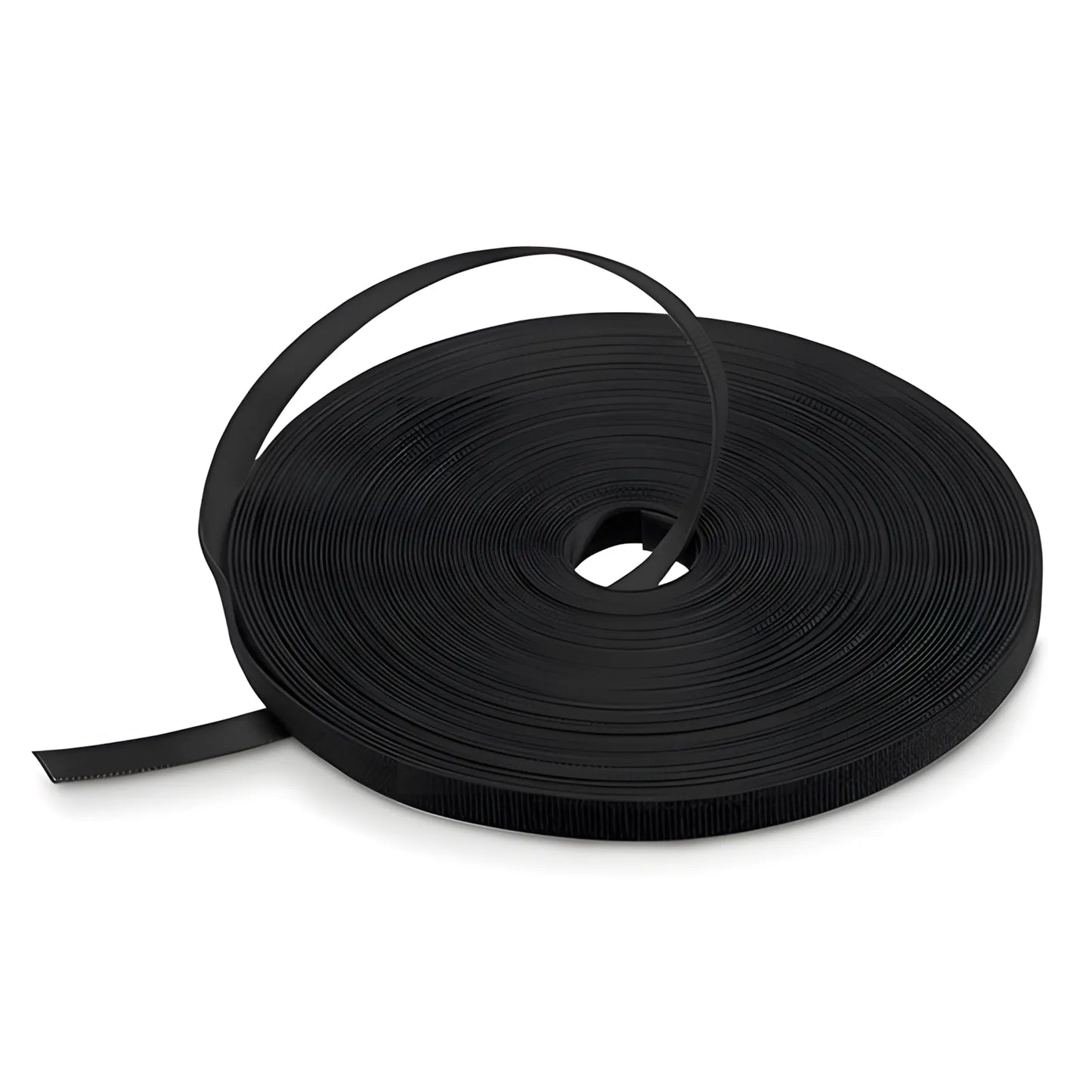 25m/Roll 1000in.L x 0.48in.W Hook and Loop Reusable Cable Ties-Black