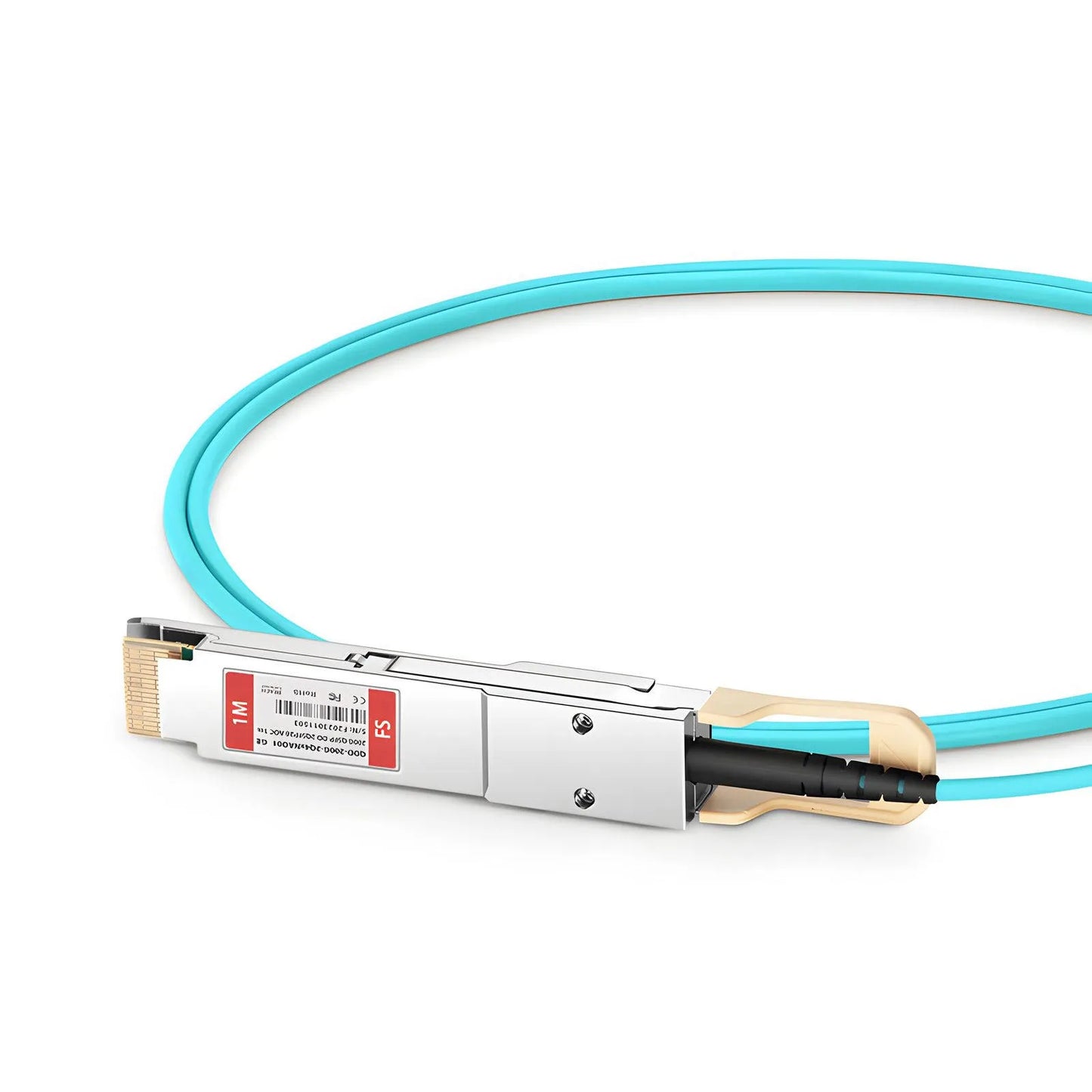 1m (3ft) Generic Compatible 200G QSFP-DD 8 x 25G NRZ to 2 x 100G QSFP28 4 x 25G NRZ Active Optical Breakout Cable