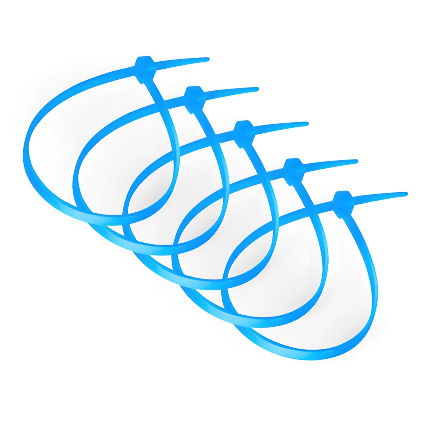 100-Pack 4in.L x 0.1in.W Self-Locking Nylon Cable Ties, Blue