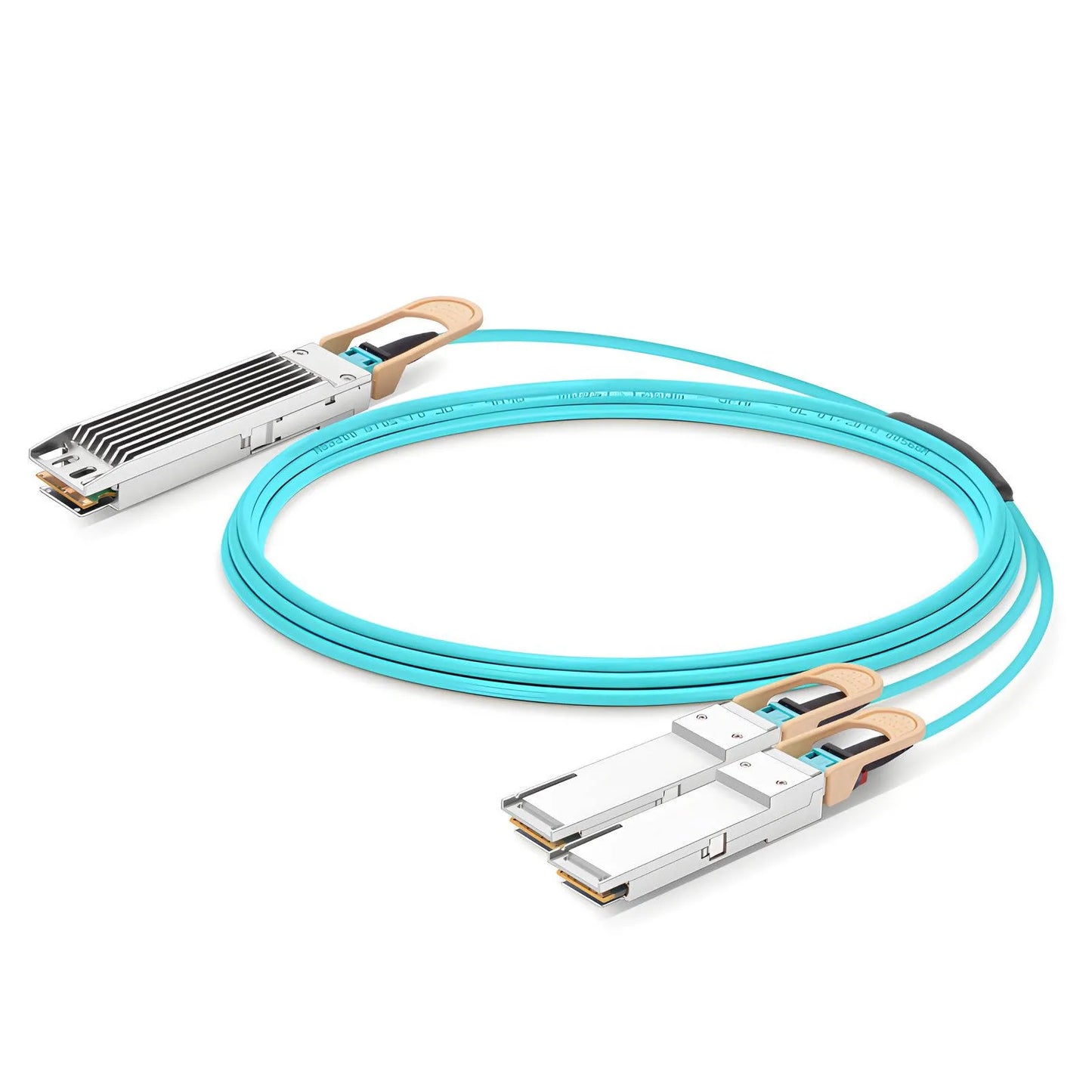 15m (49ft) NVIDIA/Mellanox MFA7U10-H015 Compatible 400G OSFP 8 x 50G PAM4 Finned Top to 2 x 200G QSFP56 4 x 50G PAM4 InfiniBand HDR Active Optical Breakout Cable for Quantum-2 Switches and ConnectX-6 HCA