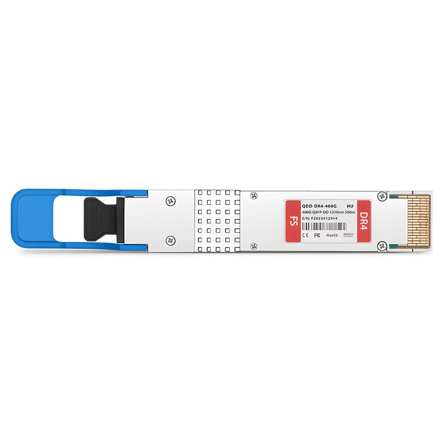 HW QSFP-DD-400G-DR4 Compatible 400GBASE-DR4 QSFP-DD 8 x 50G PAM4 1310nm 500m DOM MPO-12/APC SMF Optical Transceiver Module, Breakout to 4x 100G-DR