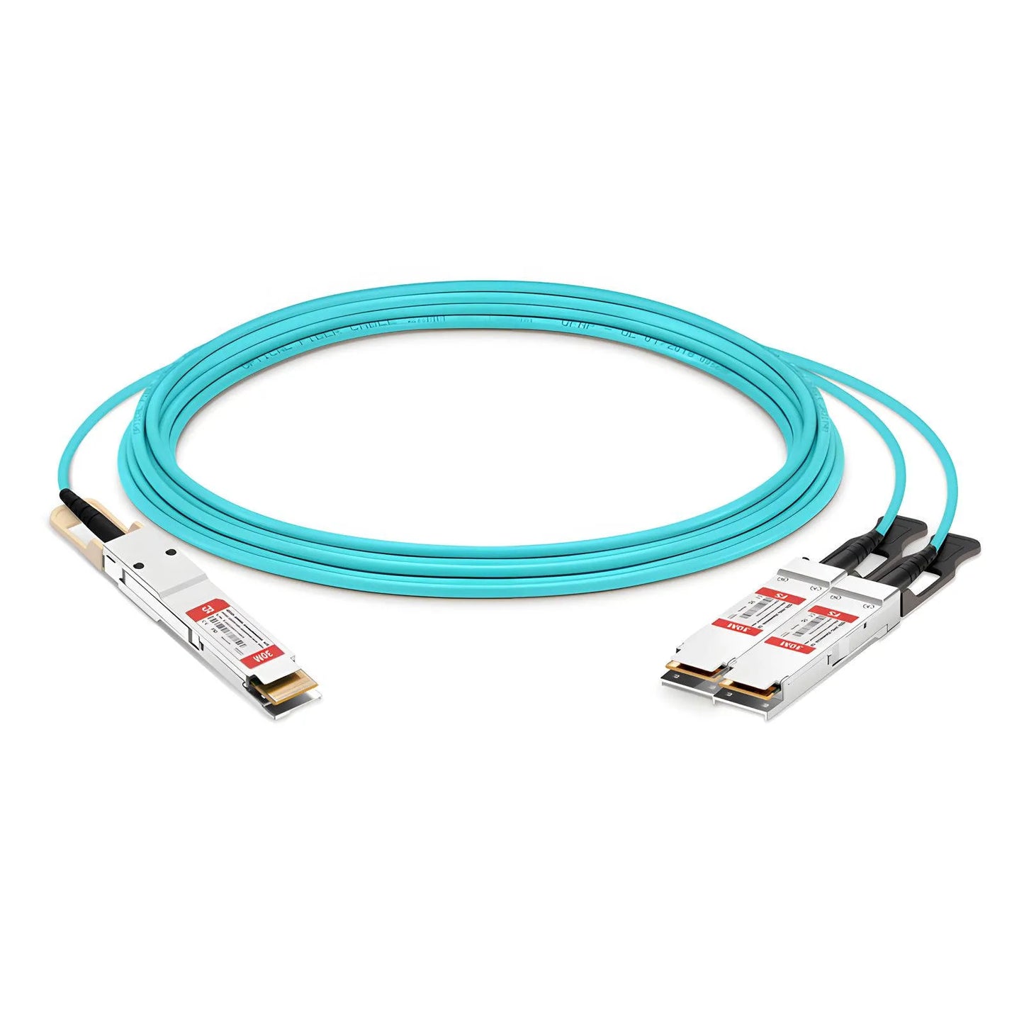 30m (98ft) Generic Compatible 200G QSFP-DD 8 x 25G NRZ to 2 x 100G QSFP28 4 x 25G NRZ Active Optical Breakout Cable