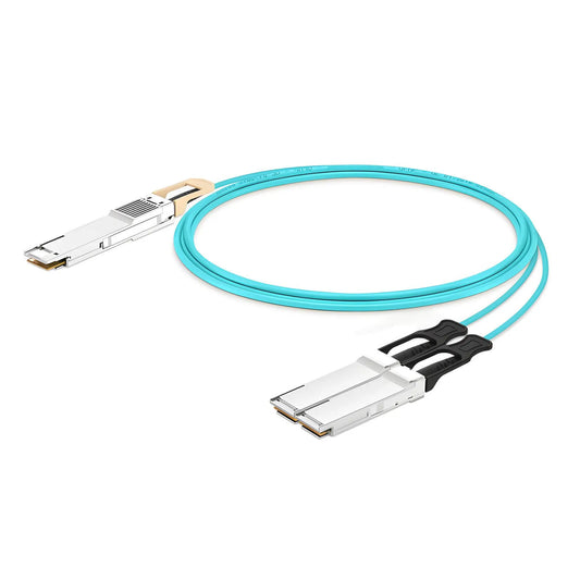 10m (33ft) Arista Networks Compatible 200G QSFP-DD 8 x 25G NRZ to 2 x 100G QSFP28 4 x 25G NRZ Active Optical Breakout Cable