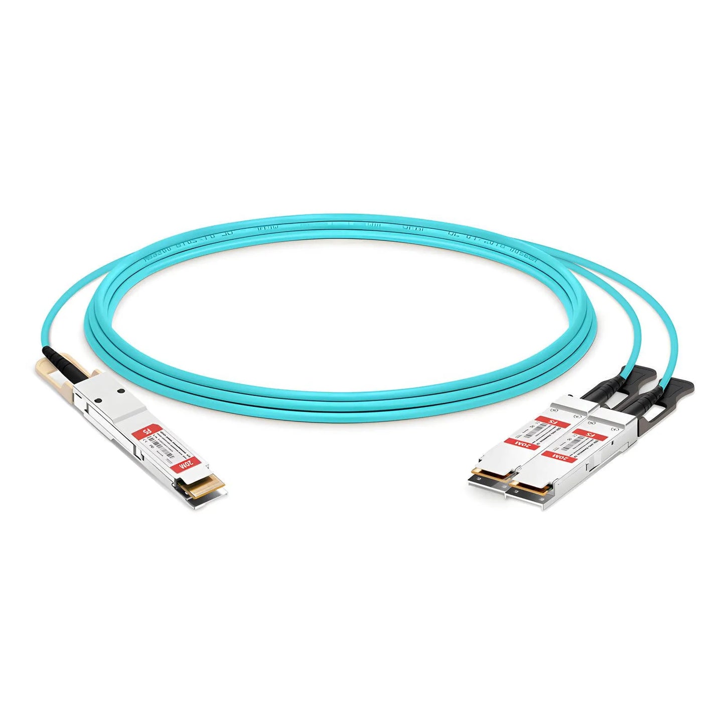 20m (66ft) Generic Compatible 200G QSFP-DD 8 x 25G NRZ to 2 x 100G QSFP28 4 x 25G NRZ Active Optical Breakout Cable