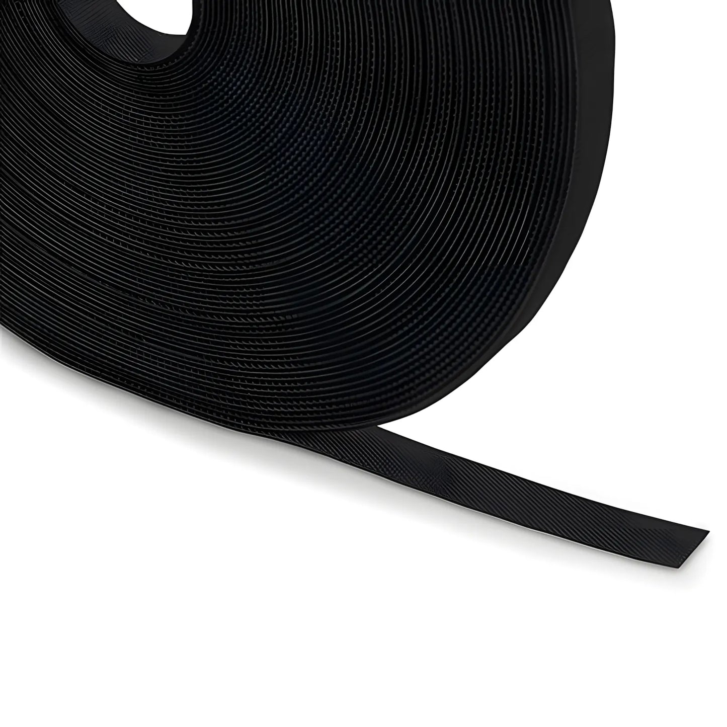 25m/Roll 1000in.L x 0.48in.W Hook and Loop Reusable Cable Ties-Black