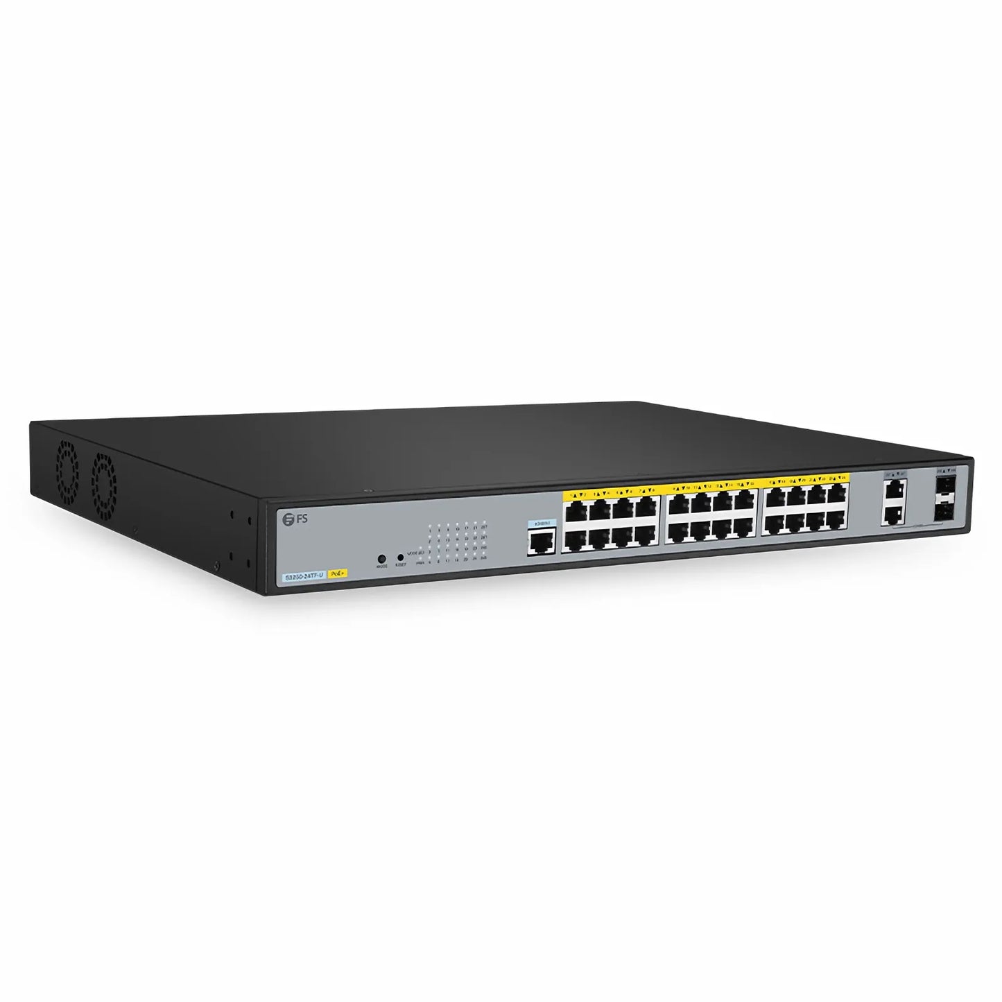 S3250-24TF-U, 24-Port Gigabit Ethernet L2 PoE++ Switch，24 x PoE+ Ports @370W，with 2 x 1Gb Combo Uplinks