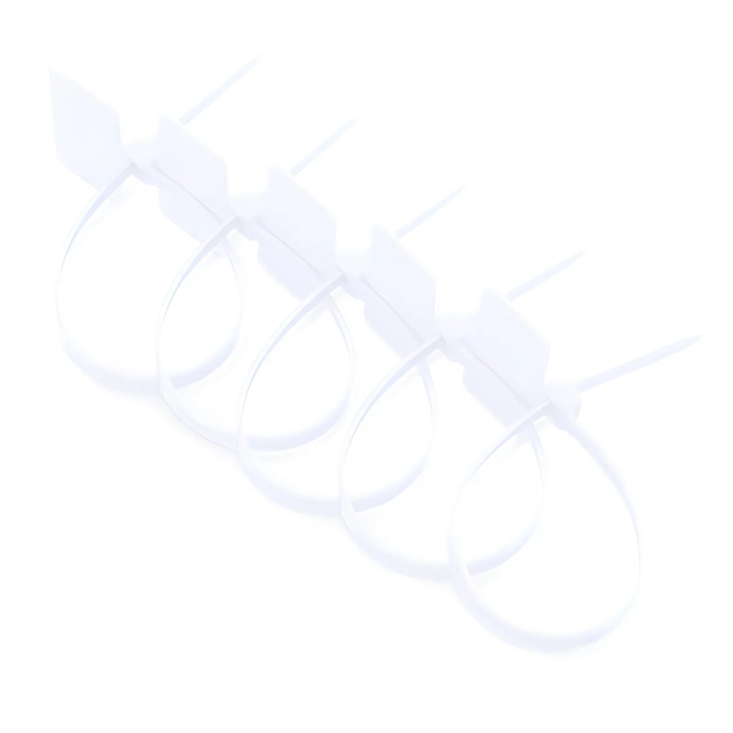 100-Pack 6in.L x 0.15in.W ID Marker Nylon Cable Ties-Outside Flag-White