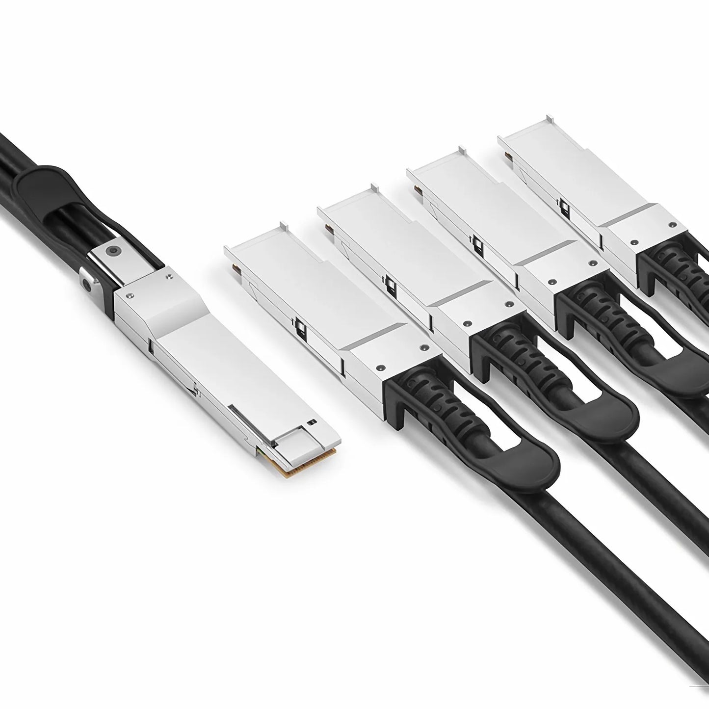 0.5m (2ft) Generic Compatible 200G QSFP-DD 8 x 25G NRZ to 4 x 50G QSFP28 2 x 25G NRZ Passive Direct Attach Copper Breakout Cable