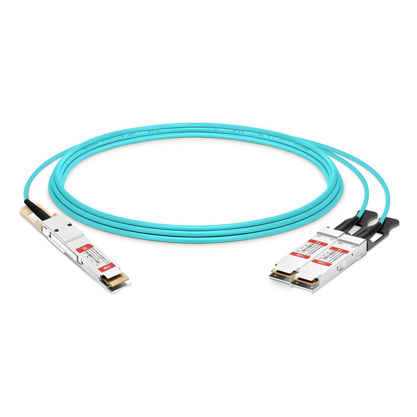 15m (49ft) Generic Compatible 200G QSFP-DD 8 x 25G NRZ to 2 x 100G QSFP28 4 x 25G NRZ Active Optical Breakout Cable