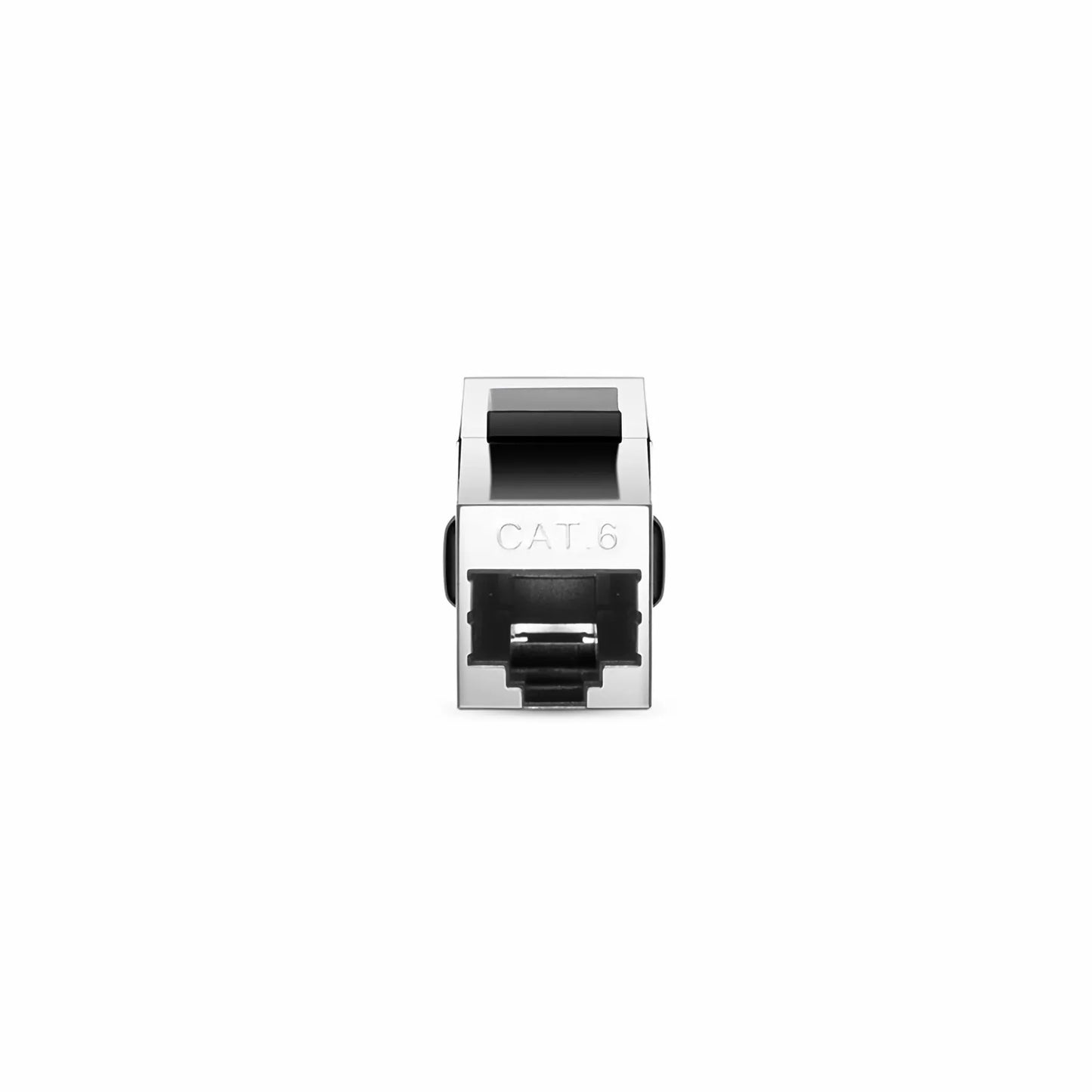 Cat6 Keystone RJ45 Coupler, Shielded, Silver