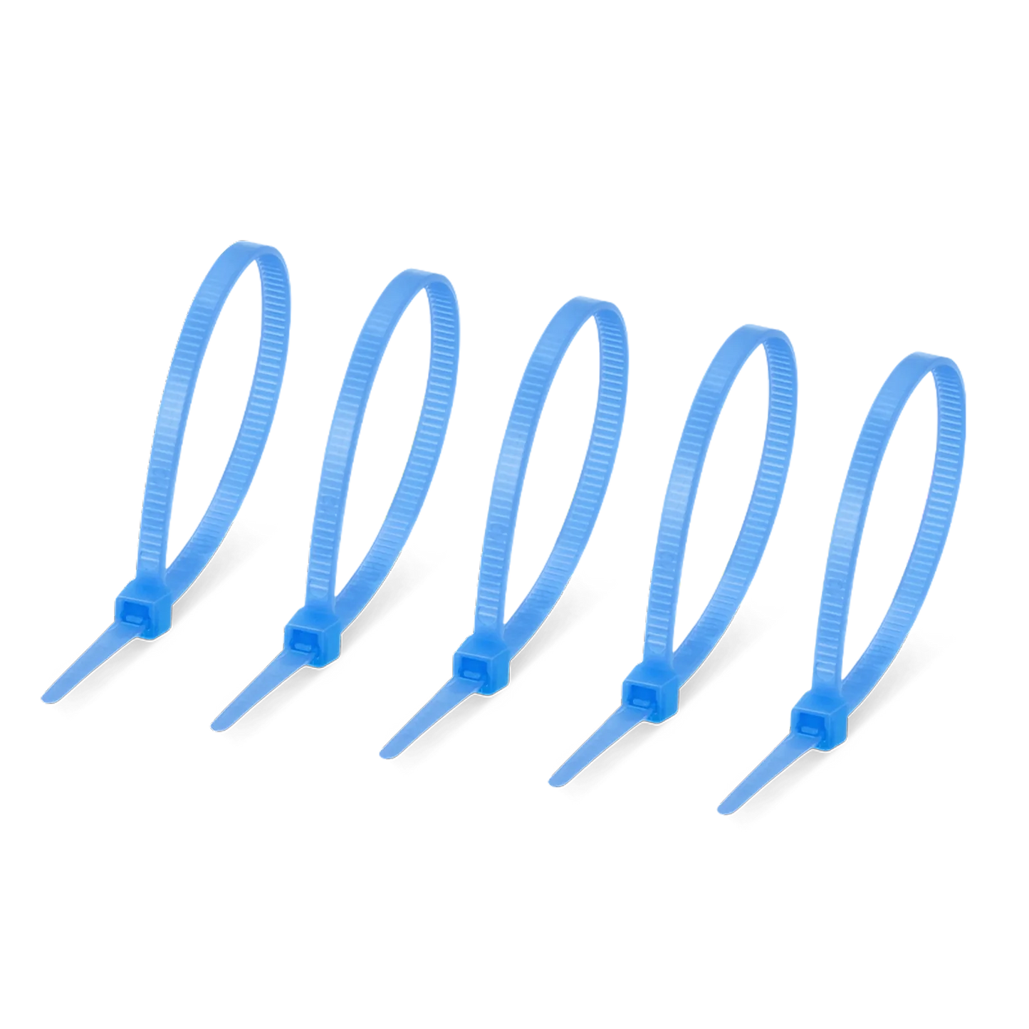 100Pcs/Pack 6in.L x 0.15in.W Self-Locking Nylon Cable Ties, Blue