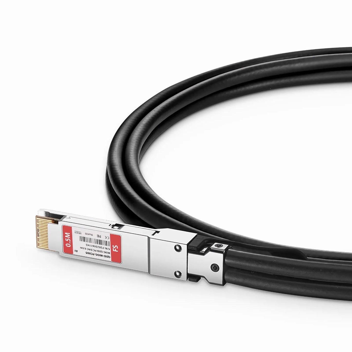 0.5m (2ft) Arista Networks C-D800-D800-0.5M Compatible 800G QSFP-DD 8 x 100G PAM4 Passive Direct Attach Copper Twinax Cable
