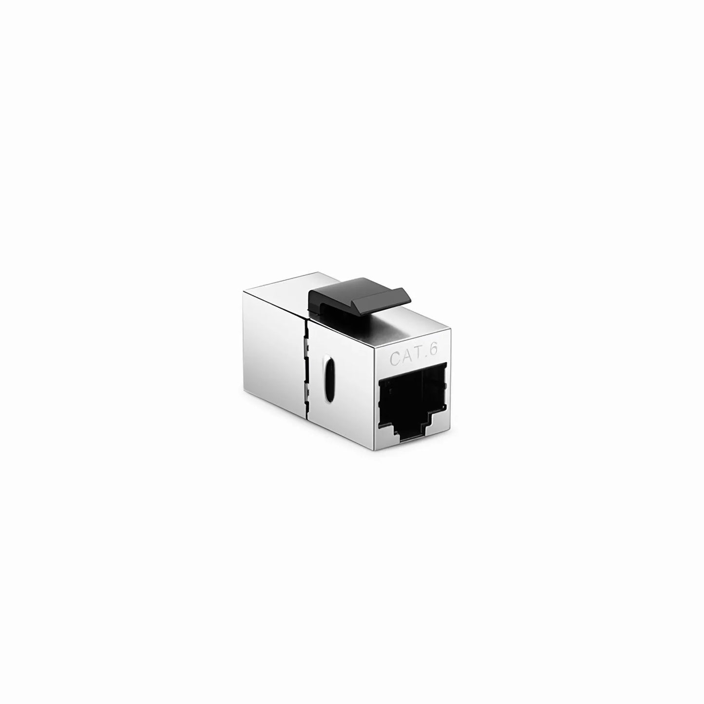 Cat6 Keystone RJ45 Coupler, Shielded, Silver