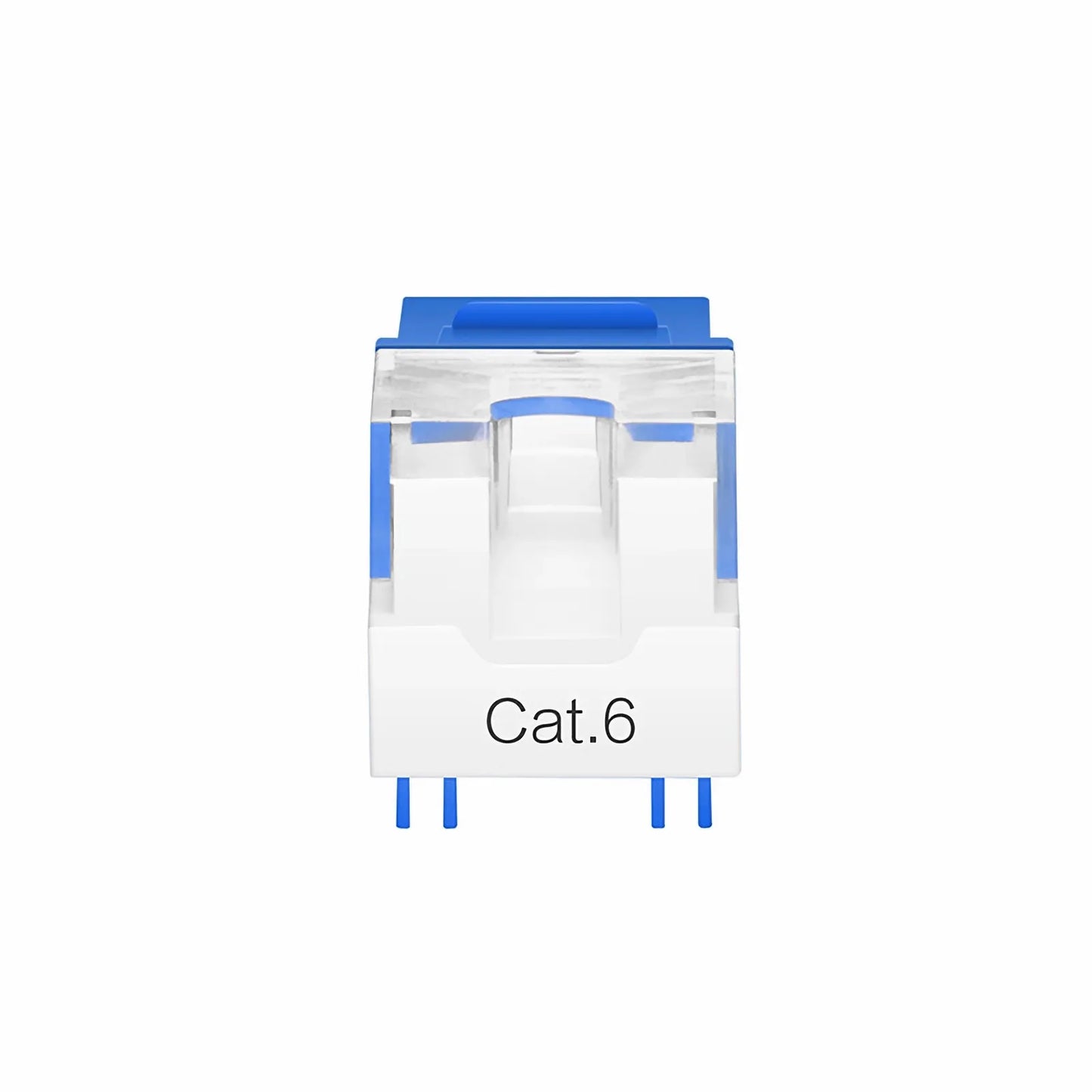 Cat6 RJ45 (8P8C) Unshielded Punch Down Keystone Jack Module, Blue, 12Pcs/Pack