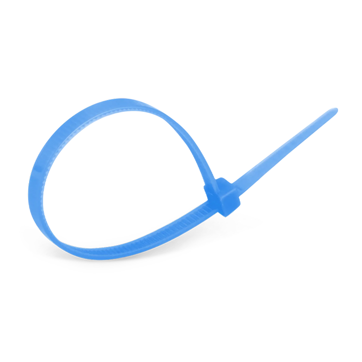 100Pcs/Pack 6in.L x 0.15in.W Self-Locking Nylon Cable Ties, Blue