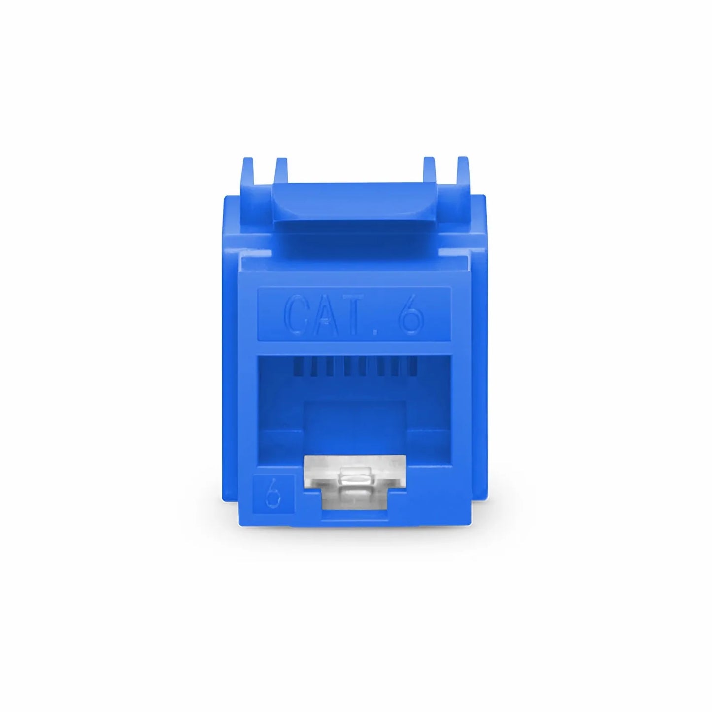 Cat6 RJ45 (8P8C) Unshielded Punch Down Keystone Jack Module, Blue, 12Pcs/Pack