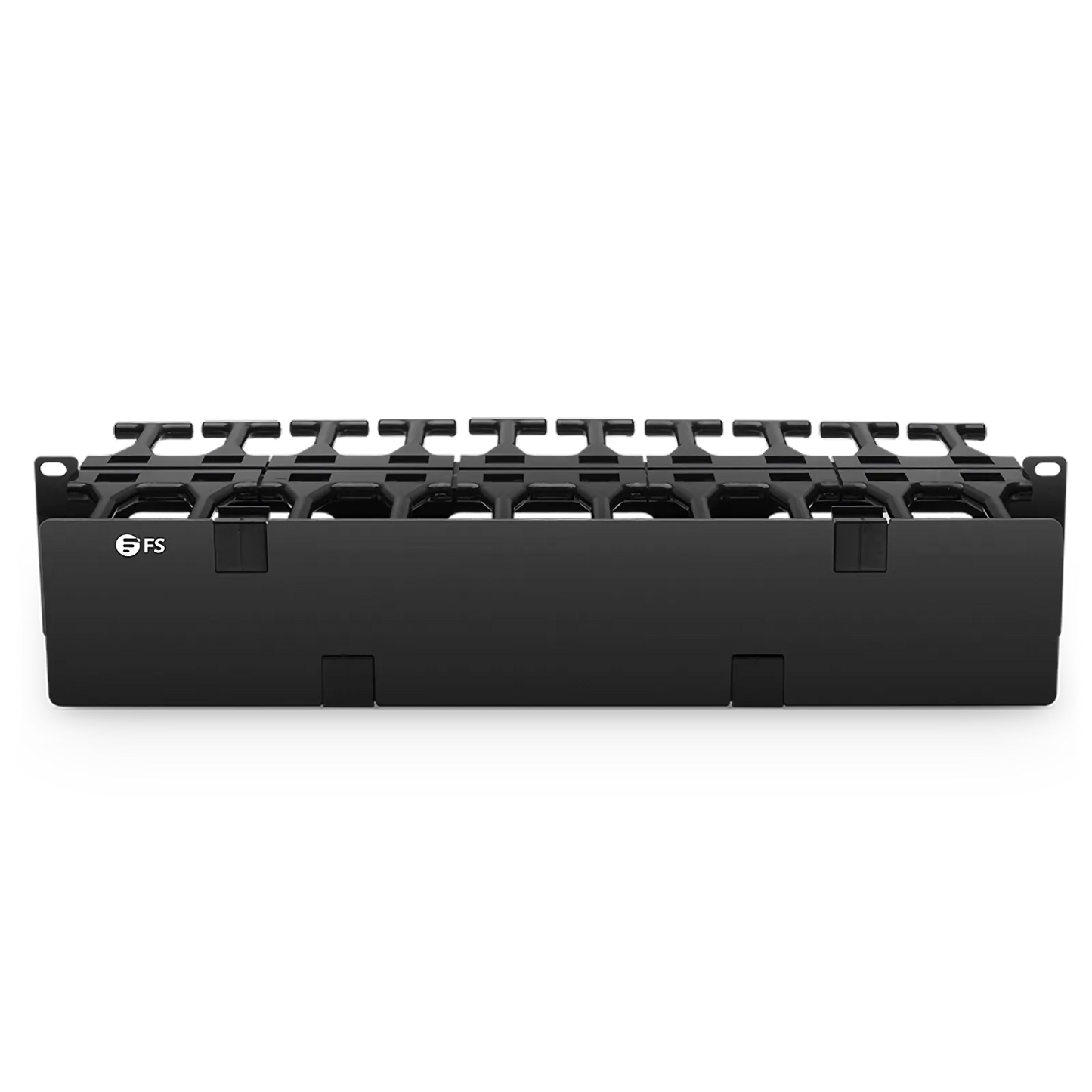 Horizontal Dual Sided Steel Manager, 2RU, Finger Duct with Cover, 9.1 in. Depth