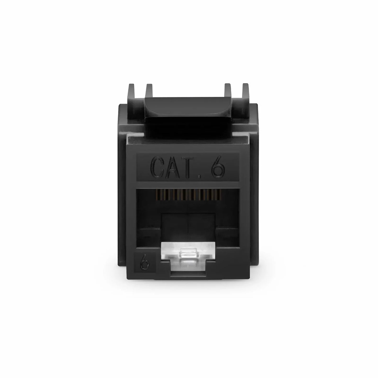 Cat6 RJ45 (8P8C) Unshielded Punch Down Keystone Jack Module, Black, 12Pcs/Pack