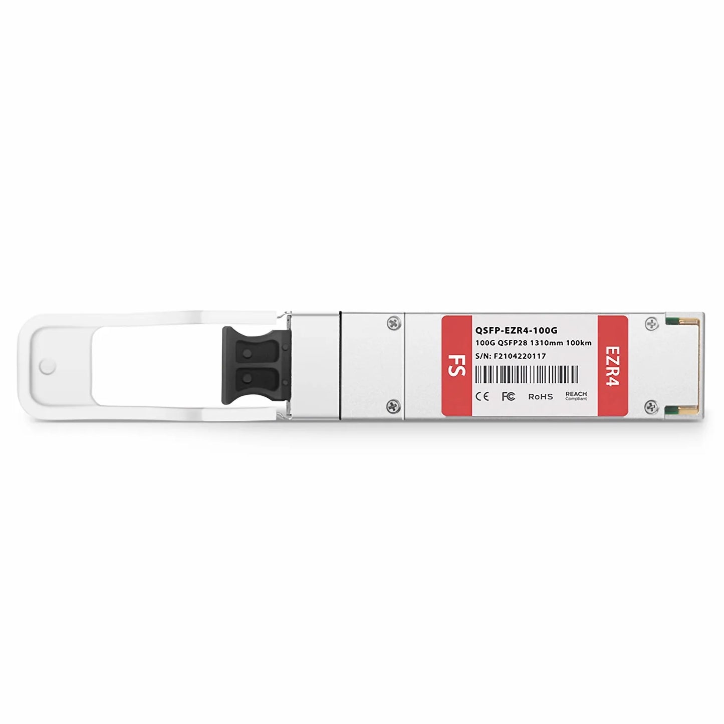 Cisco Compatible 100GBASE-ZR4 QSFP28 4 x 25G NRZ 1310nm 100km DOM Duplex LC/UPC SMF Optical Transceiver Module